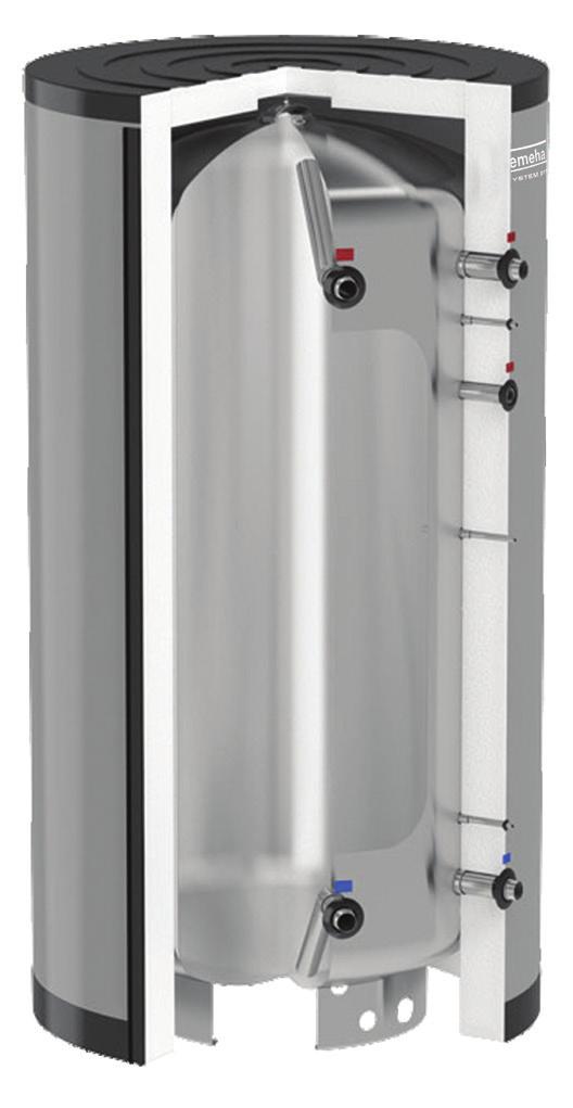 Werking Het Aqua System Pro-B vat kan worden toegepast in een installatie waarbij een buffer met warmwater nodig is om piekbelastingen op te vangen.