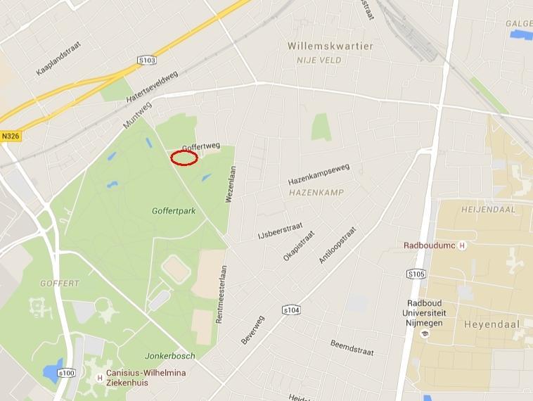 Bereikbaarheid en ligging Natuurtuin: ovale aanduiding op de kaart Colofon Deze lesbrief is een uitgave van de Stichting Educatieve Natuurtuin Goffert (SENG) te Nijmegen, 2016 5e oplage.