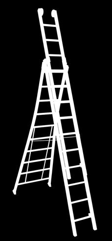 De brede laddersloffen zorgen voor extra stabiliteit van de ladder.