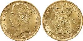 350 465 10 Gulden goud 1826 Brussel.