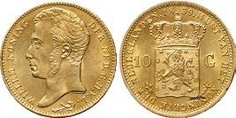 600 467 10 Gulden goud 1828 Brussel.