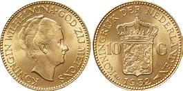 Prachtig. 200 507 10 Gulden goud 1911, 12, 13, 17. 4 ex. Prachtig.