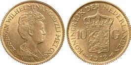 5 ex. Prachtig. 750 511 10 gulden goud 1925, 26, 27, 32, 33. 5 ex. Prachtig. 750 495 10 Gulden goud 1888.