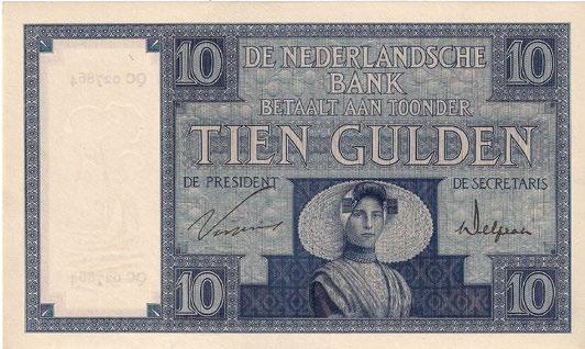 200 110 10 Gulden 1940-I bankbiljet. Alm. 41-1. Prachtig. 200 111 10 Gulden 1940-II bankbiljet. Alm. 42-1.