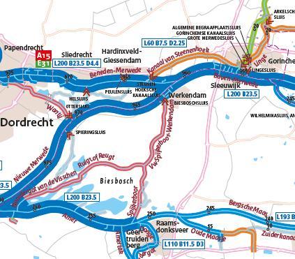 Figuur 4: Splitsingspunten Figuur 5: Splitsingspunt van de Merwedes Pannerdensche Kop en IJsselkop Aanpassing Waterwet per 1 januari 2017 Per 1 januari 2017 is de overstap gemaakt naar nieuwe