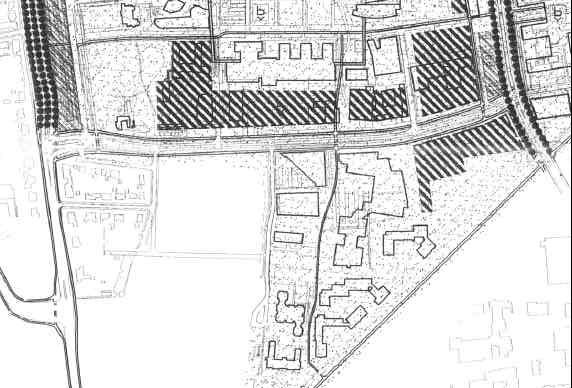5.6. Kapittelweg, Hogeschool Arnhem Nijmegen Uitgangspunt voor de ontwikkeling van de HAN is het concept van een stedelijk weefsel in overwegend twee lagen, geperforeerd door hoven en een
