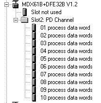 Configuratie met PROFINET 5 Configuratie van de PROFINET IO-controller Sleep de passende invoer met de muis naar het PROFINET IO-systeem: Selecteer "MDX61B+DFE32B V1.