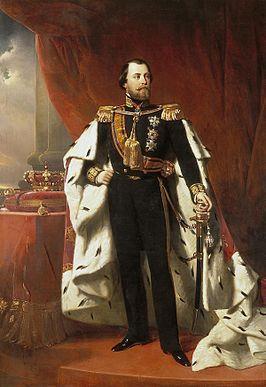 Willem III der Nederlanden: Brussel, 19 februari 1817 Apeldoorn, 23 november 1890 Hij was koning der Nederlanden en groothertog van Luxemburg van 17 maart 1849 tot zijn dood in 1890.