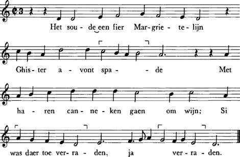 70 31 Het soude een fier Margrietelijn Van fier Margrietken AL LXVII melodie tekst Van fier Margrietken 1.