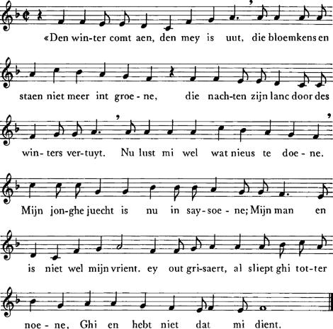 26 12 Den winter comt aen, den mey is uut AL XXVI melodie tekst 1.
