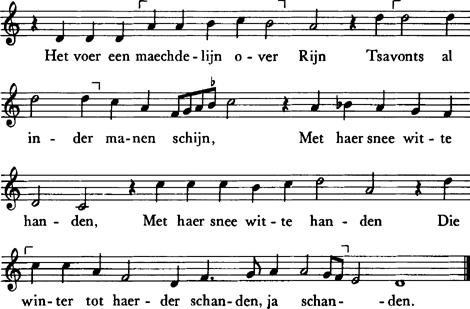 66 29 Het voer een maechdelijn over Rijn Een nyeu liedeken AL LXI melodie tekst Een nyeu liedeken 1.