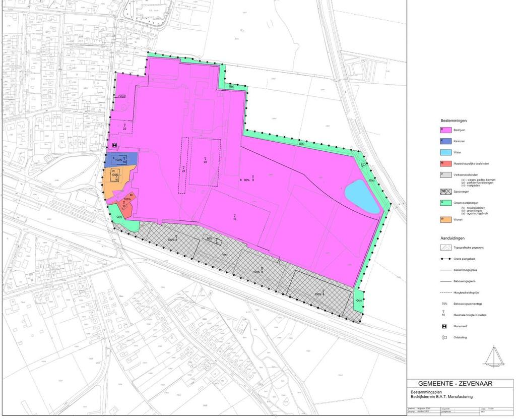 1.3 Geldend bestemmingsplan Ter plaatse van het plangebied geldt het bestemmingsplan Bedrijfsterrein B.A.T. Manufacturing, dat is vastgesteld door de gemeenteraad van Zevenaar op 17 december 2003.