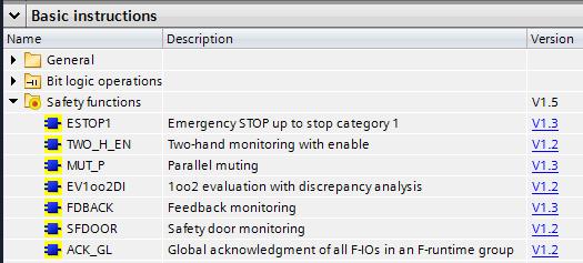 1.11 Met TIA programmeren van het veilige programma in FB1 in de CPU1511F Door de Main_Safety