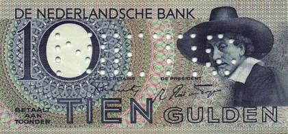 1) - UNC 20 6976 10 Gulden 1943 I Staalmeester - Buiten Omloop (Nietig)
