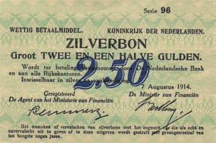 1b) - ZG/FR - totaal 3 stuks 75 60 6847 1 Gulden 1949 Muntbiljet (Mev.