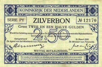 handtekeningen - PR- 2½ Gulden 1915 Zilverbon (Mev.