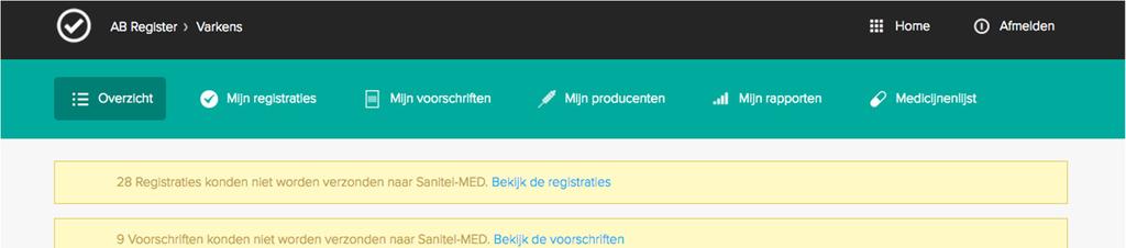 Sanitel-Med bij het voorafgaande data lock point.