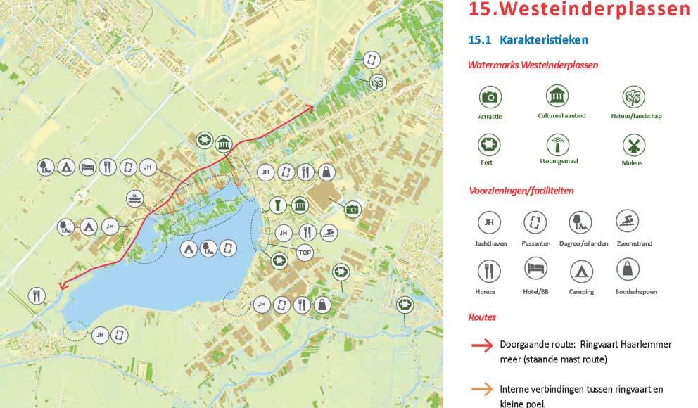 ontwikkelen/revitaliseren van jachthavens, de brug Uiterweg beweegbaar maken, realiseren van trailerhellingen en inzetten op waterfrontontwikkelingen bij Aalsmeer (dorp en boulevard).