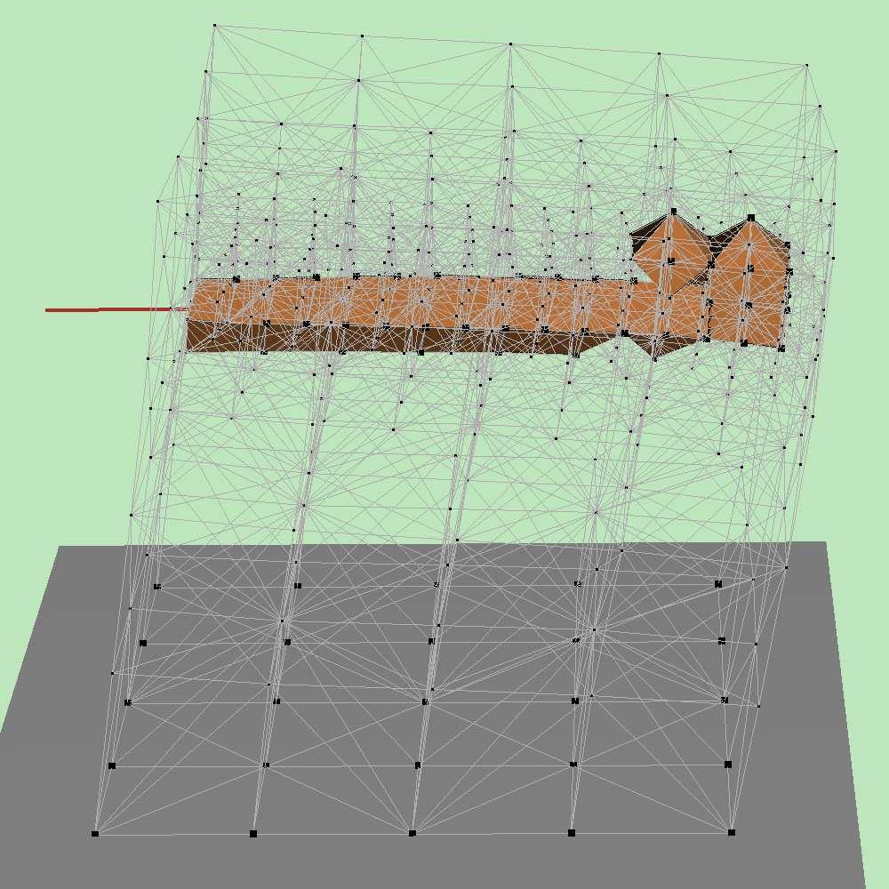 164 Samenvatting Figuur A.5: Een simulatie van een naald insertie in 2D (links). Door rondom de naald het rooster te verfijnen, kan tegen geringe kosten een hoge precisie worden behaald.