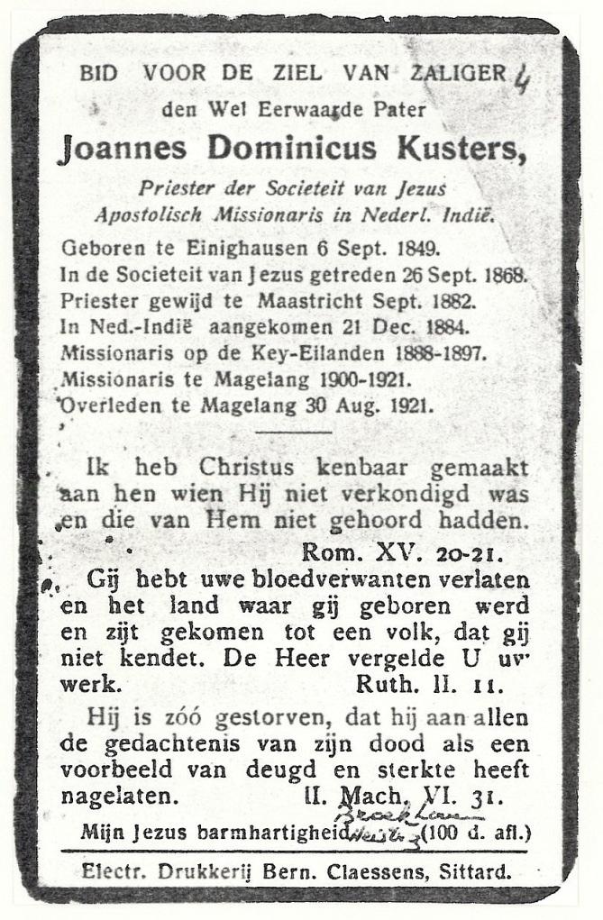(Jan Andreas Lumens was een halfbroer van priester Jan Willem Lumens, zie boven). Jan Arnold werd tot priester gewijd te Roermond in 1892 en tot kapelaan in Bunde benoemd. Kapelaan van de O.L.V.