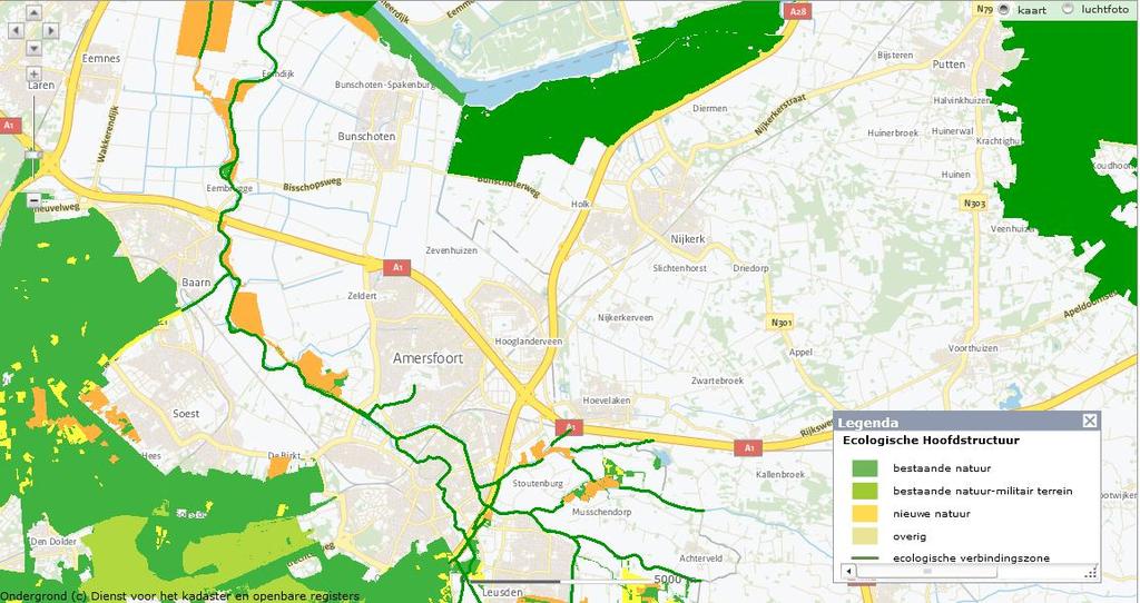 2.2 Vergunningen en ontheffingen Om te bepalen welke natuurwetgeving relevant is bij het uitvoeren van ruimtelijke ingrepen is de ligging van het onderzoeksgebied ten opzichte van (beschermde)