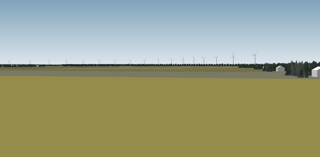 3.4.2 EFFECTBEOORDELING Beïnvloeding van het landschappelijke hoofdpatroon (hoogste schaalniveau) Het model heeft een licht positief effect op de landschappelijke hoofdstructuur zoals weergegeven in