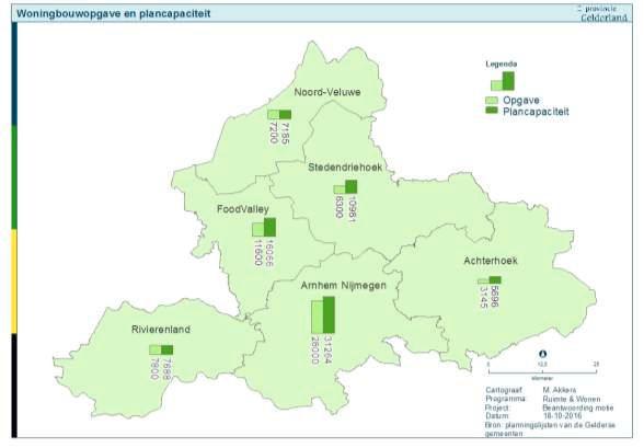 Afbeelding 1 De opgave is gebaseerd op de jaren 2015 tot 2025. In de Stedendriehoek en een deel van de regio Arnhem Nijmegen zijn nog geen afspraken tot 2025 gemaakt.