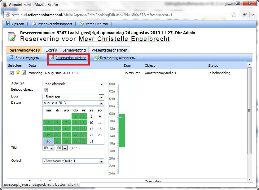 OF dubbelklik de regel OF klik op het pen-en-boekje plaatje naast de datum.