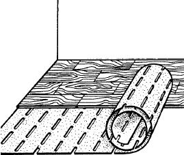 Verwerkings- Instructies Aanbrengen/ gereedschappen Plaats de SikaLayer -03 / 05 mat op de correct voorbehandelde ondergrond, parallel aan de richting van de parket delen.