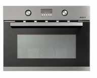 ESSENCE OVENS - combinatie van inox met zwart glas en pop-out knoppen - multifunctionele oven: 8 functies, inhoud 40l of 59l, crystal clean wanden, - combi-oven: 6 functies, vermogen grill