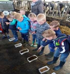 Hier staat de melkmachine waarmee de keien wrden gemlken. Drmiddel van een spelletje hebben we geleerd wat melkprducten zijn.