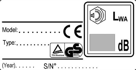 21) Tijdens het maaien dient u altijd een veiligheidsafstand van het roterende mes in acht te nemen, afhankelijk van de lengte van de handgreep.