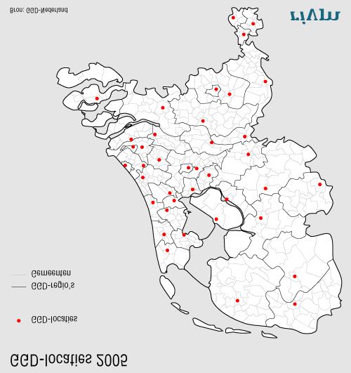 9 RAPPORT Figuur 1 GGD locaties 2005 (bron RIVM en GGD Nederland) De taken uit de Wet collectieve preventie volksgezondheid kunnen ingedeeld worden in bevorderingstaken en uitvoeringstaken.