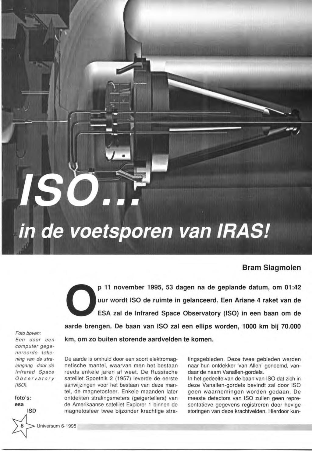 Bram Slagm olen Op 11 november 1995, 53 dagen na de geplande datum, om 01:42 uur wordt ISO de ruimte in gelanceerd.