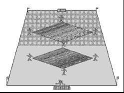 De minimumbreedte van de doelpalen is 7,5 centimeter (art 1207.32) Voor de veiligheid van de spelers moeten verplaatsbare doelen stevig in de grond verankerd worden.