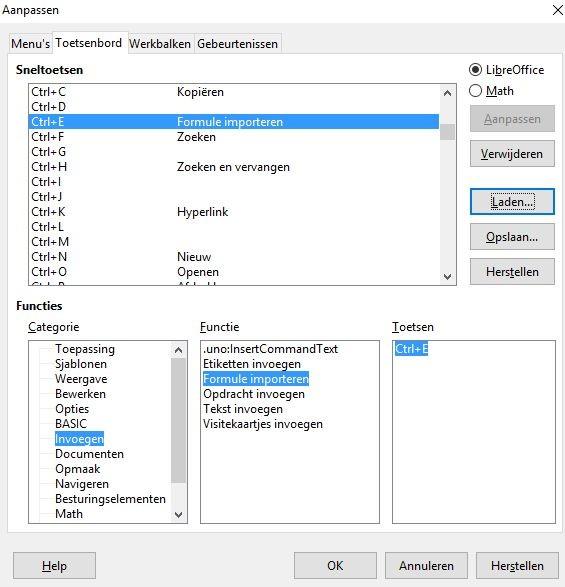 Voorbeeld sneltoets 1) Ga naar Extra > Aanpassen op de Menubalk om het dialoogvenster Aanpassen te openen (Afbeelding 3).