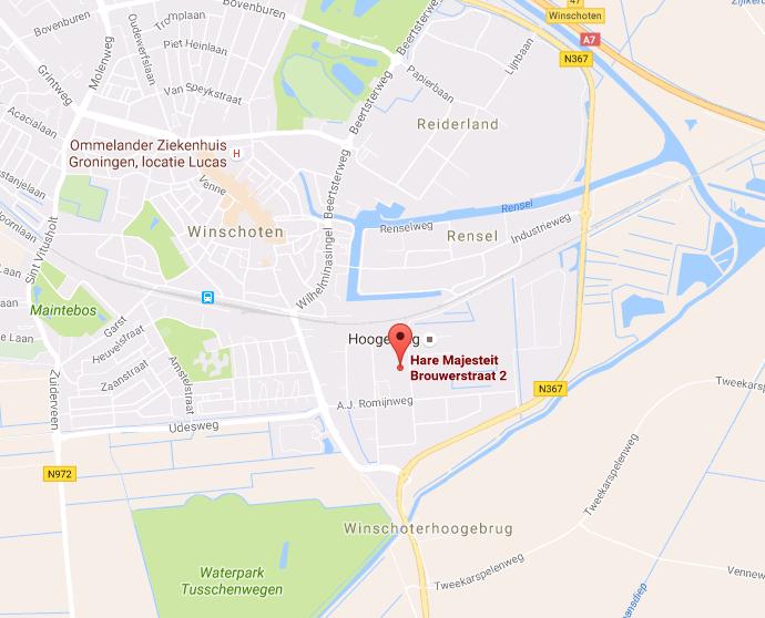 Locatie : H.M. Brouwerstraat 2 is gelegen op industrieterrein Hoogebrug aan de oostzijde van Winschoten.