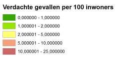 Stand validatie (1/11/2014) Gemiddelde Vlaanderen: 1,8 per 100 inwoners Gemiddelde