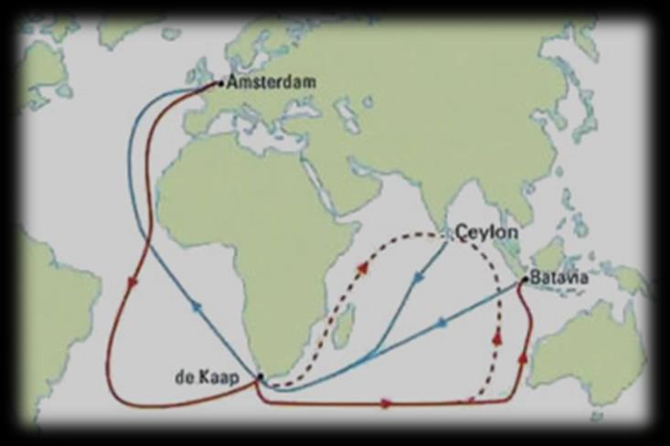 Kaap de hoop was ook belangrijke namelijk: Daar haalde groente en boord bijvoorbeeld bonen goede een plek ze vers fruit aan zuurkool. Het eten werd bewaart in zout.