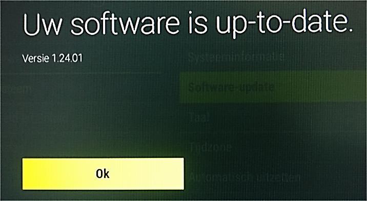 Software update Zodra u deze menu optie selecteert controleert de TV+ H3 of er nieuwe software beschikbaar is.