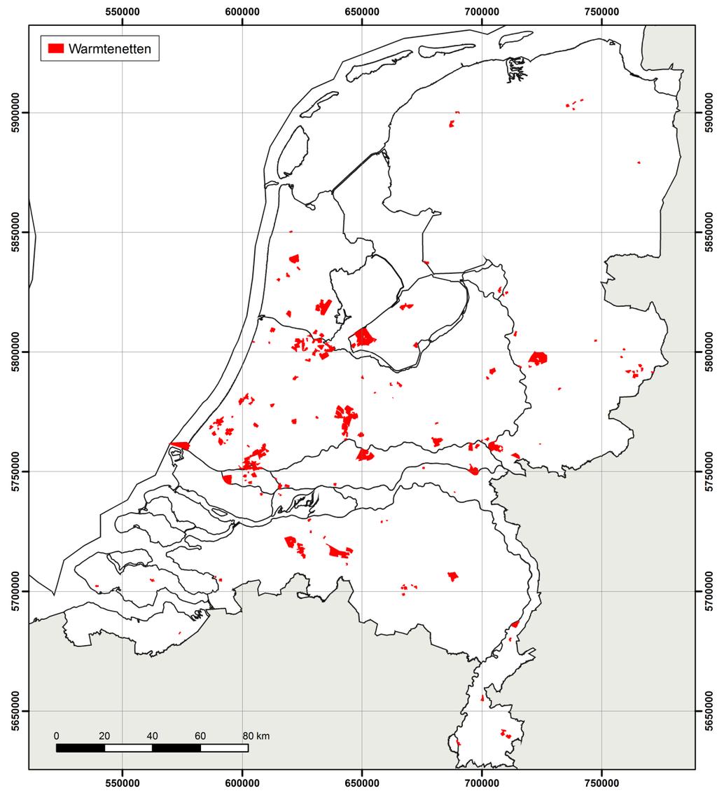 40 / 53 De Warmteatlas geeft ook een overzicht van de huidige warmtenetten in Nederland (figuur 4.14). Figuur 4.19 Overzicht van de huidige warmtenetten in Nederland (bron: RVO Warmteatlas). 4.4.3 Samenvatting kansen UDG Plays in Nederland Gelet op de bovenstaande uiteenzetting, kan er een ranking gemaakt worden van de verschillende UDG plays in Nederland.