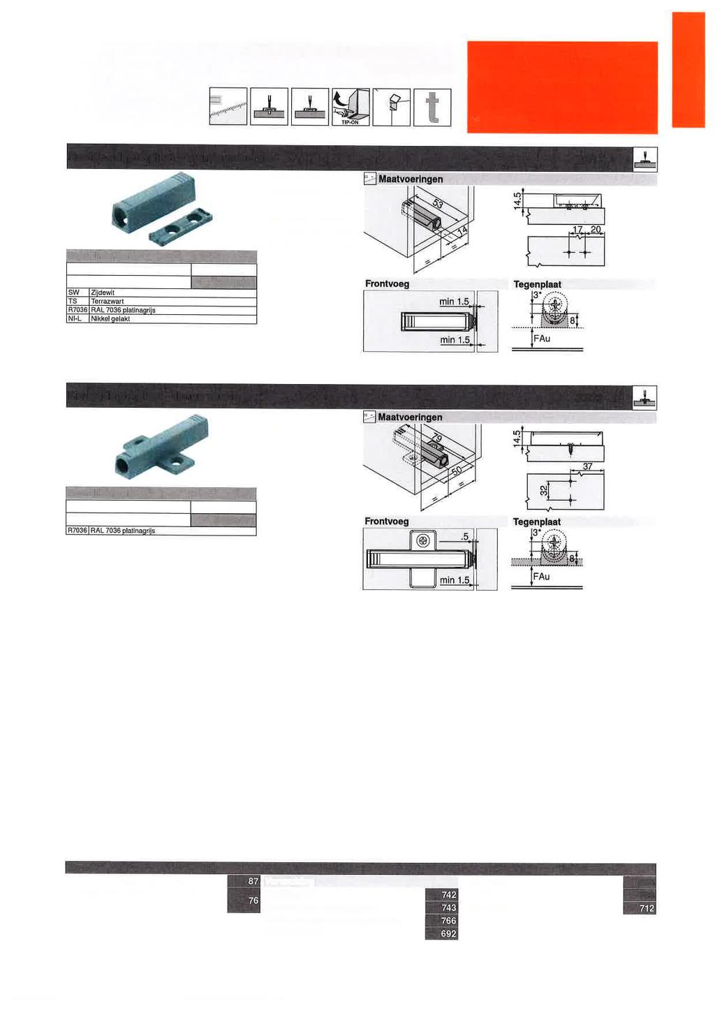 AVENTOS HK-XS-kleine klapdeur < Tebehren << Å Õ \ t 3 Þ - s Rechte adapterplaat - standaardversie 20t17 - Mntage met spaan- Bestelinfrmatie Kleur sw TS R7036 Nt-L 956. t 201 plaatschreven Ø 3.