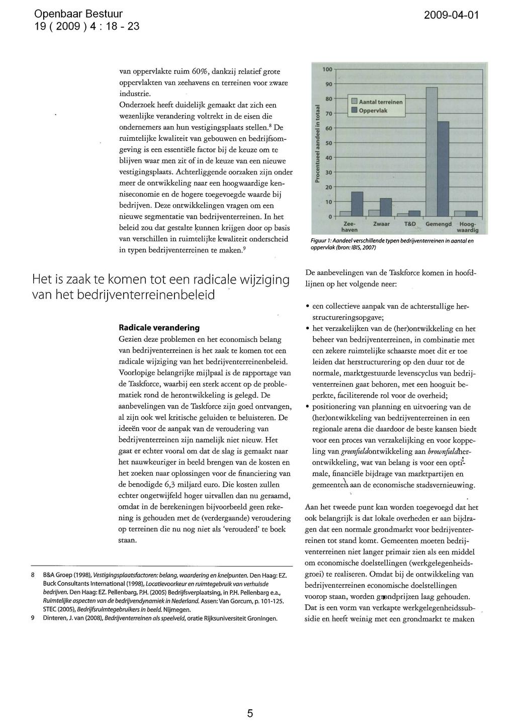 Openbaar Bestuur van oppervlakte ruim 60%, dankzij relatief grote oppervlakten van zeehavens en terreinen voor zware industrie.