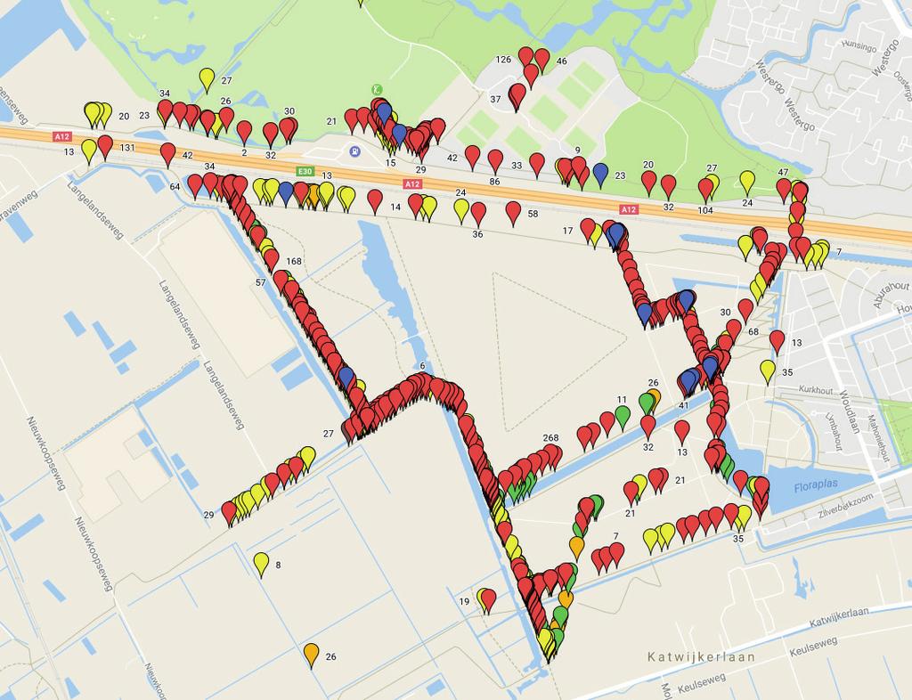 NEM Meetnet Vleermuis Transecttellingen Figuur 1: Overzicht van waarnemingen in de Balij.