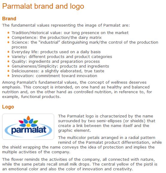Bijlage Bijlage 1 Kernwaarden die verbonden zijn aan het logo van FrieslandCampina en Parmalat. 1.1 FrieslandCampina Afbeelding 1: Schermafbeelding van de website van FrieslandCampina (2009).