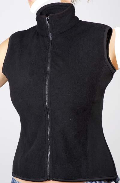 139003 Getailleerde bodywarmer voor dames met stretch aan