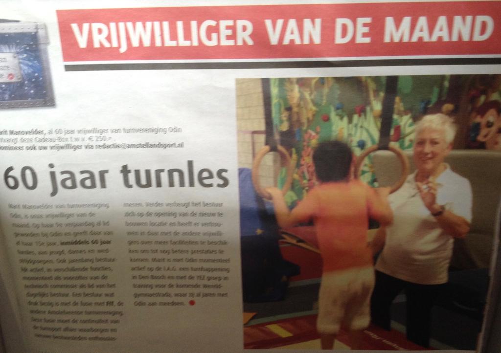 tot vrijwilliger van de maand door de Sportkrant.