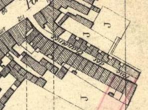 m tot 8 m Op dit plan van 1835 stonden reeds de huisjes van het citeeje.