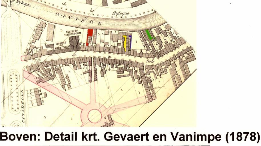 Er zou eerst een rechte straat getrokken zijn geweest vanaf de zijkant van.