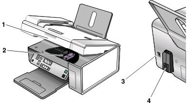 Onderdeel Functie 1 Scannereenheid Toegang krijgen tot de inktcartridges. 2 Cartridgehouder Een inktcartridge installeren, vervangen of verwijderen.